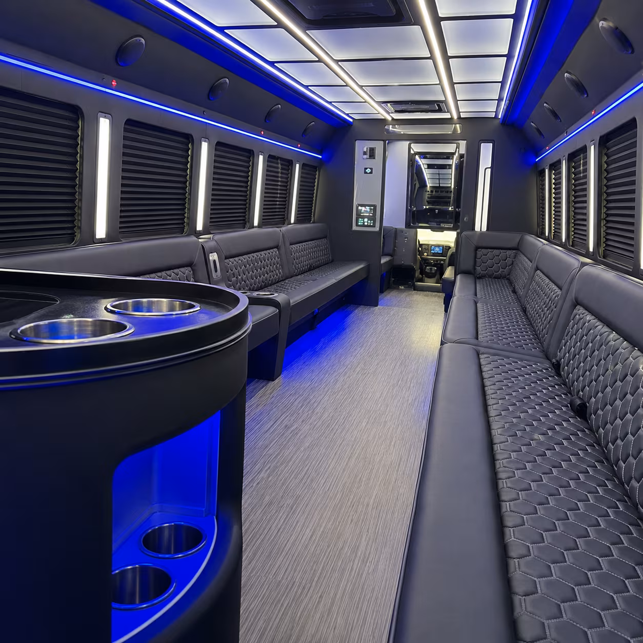 san angelo party bus interior