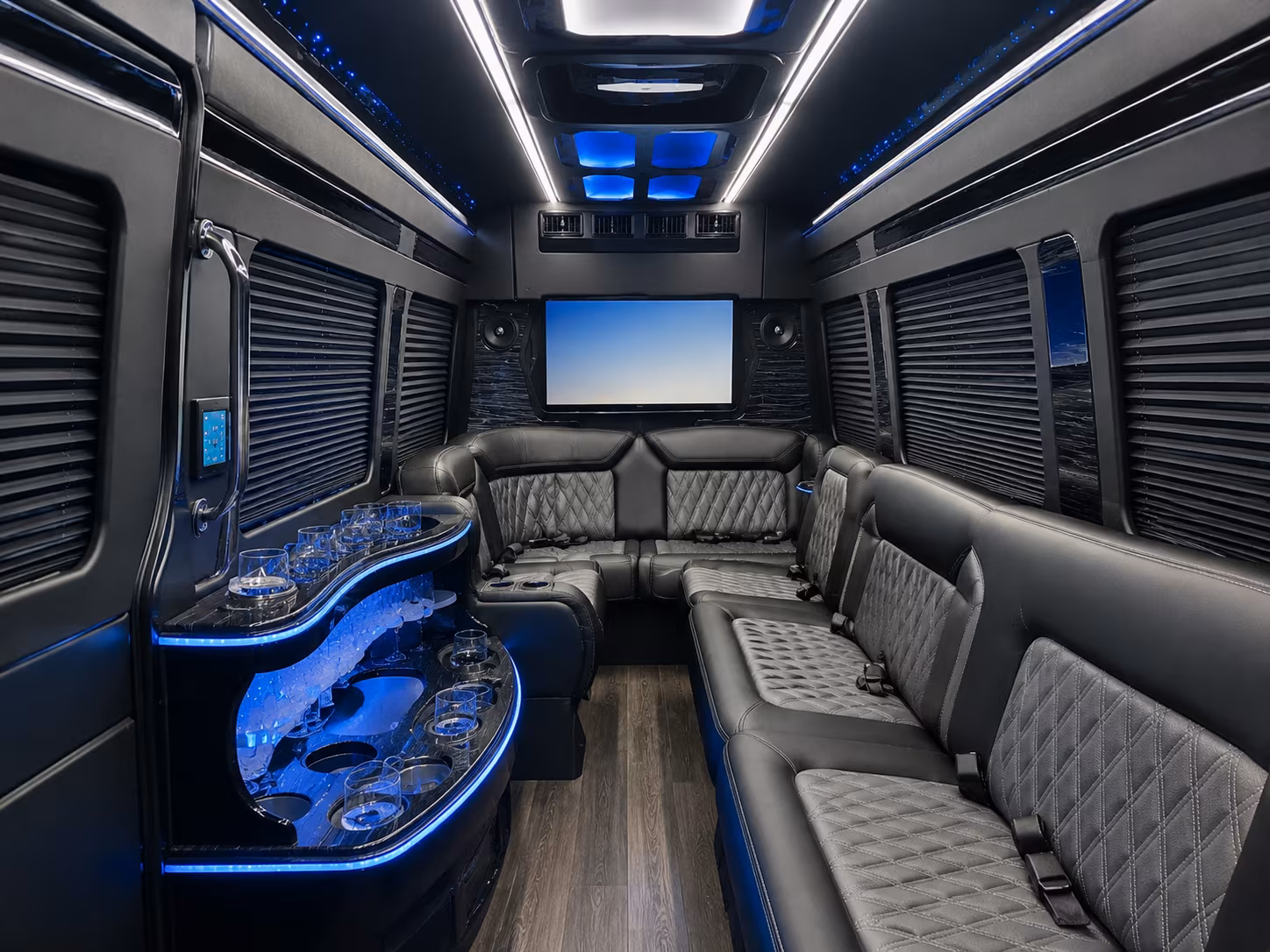 san angelo wedding transportation onboard seating